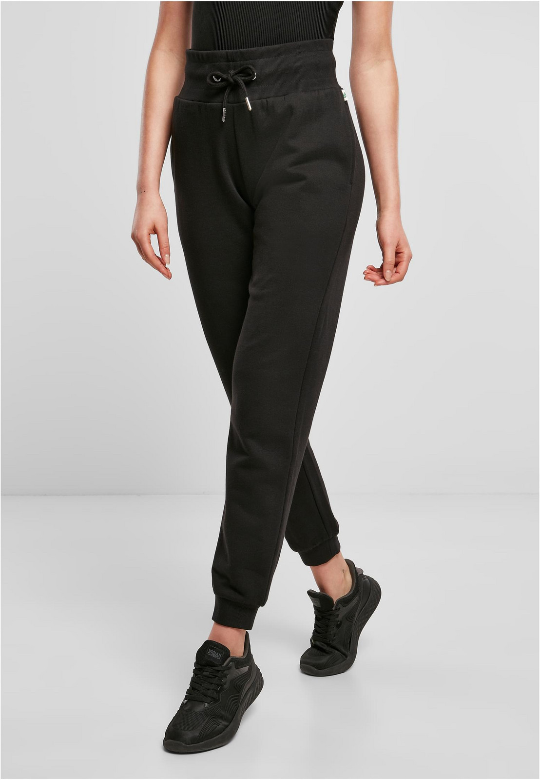 Women's Organic High Waisted Sweat Pants Black