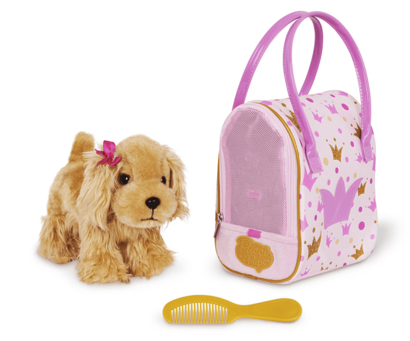 PUCCI PUPS - Psík hnedý v taške Pink Crown Glam Bag