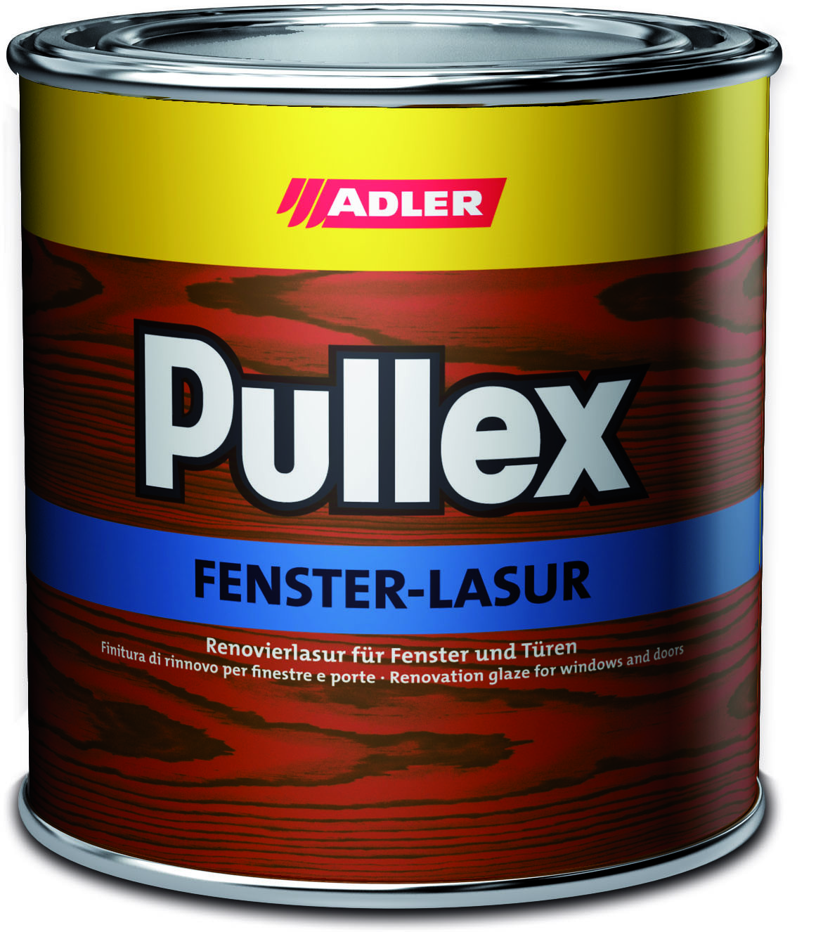 ADLER PULLEX-FENSTER LASUR - Rozpúšťadlová lazúra na renováciu drevených okien a vchodových dverí ST 11/1 - toskana, 2,5 L