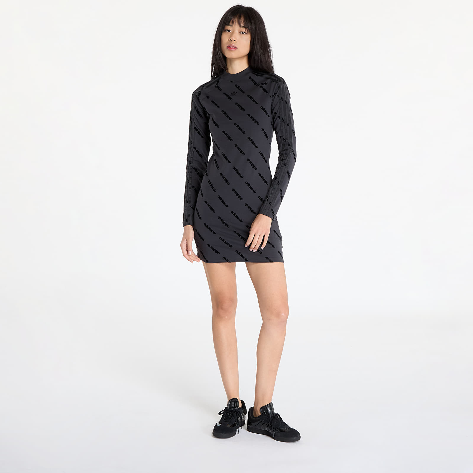 Šaty adidas Monogram Bodycon Dress Carbon XS