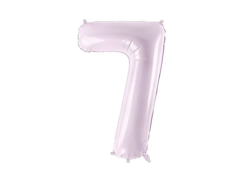 PartyDeco Fóliový balón narodeninové číslo 7 svetlofialový 72 cm