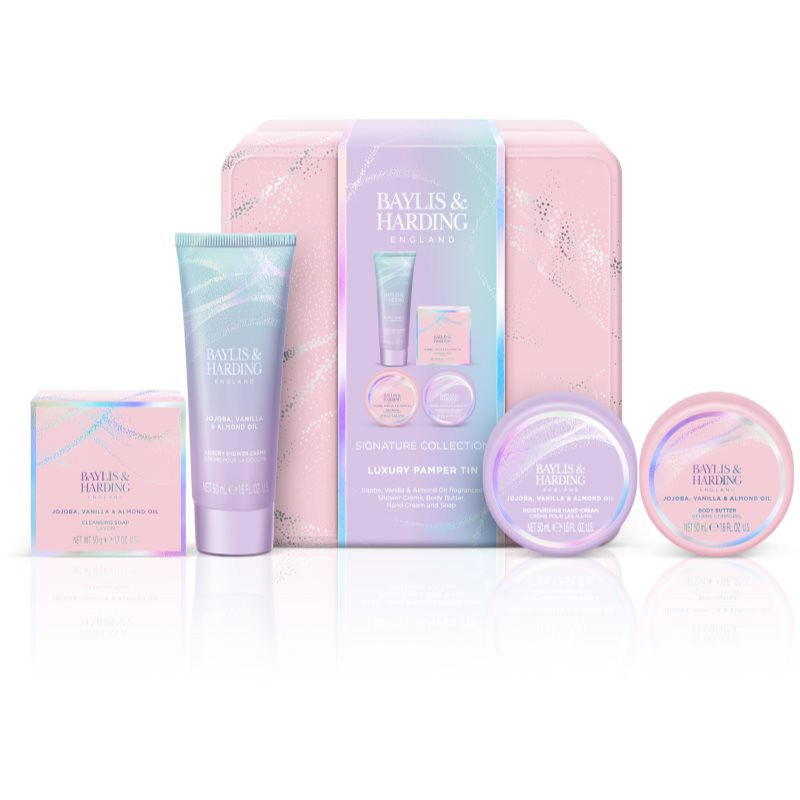 Baylis & Harding Jojoba, Vanilla & Almond Oil darčeková sada (plechový box)
