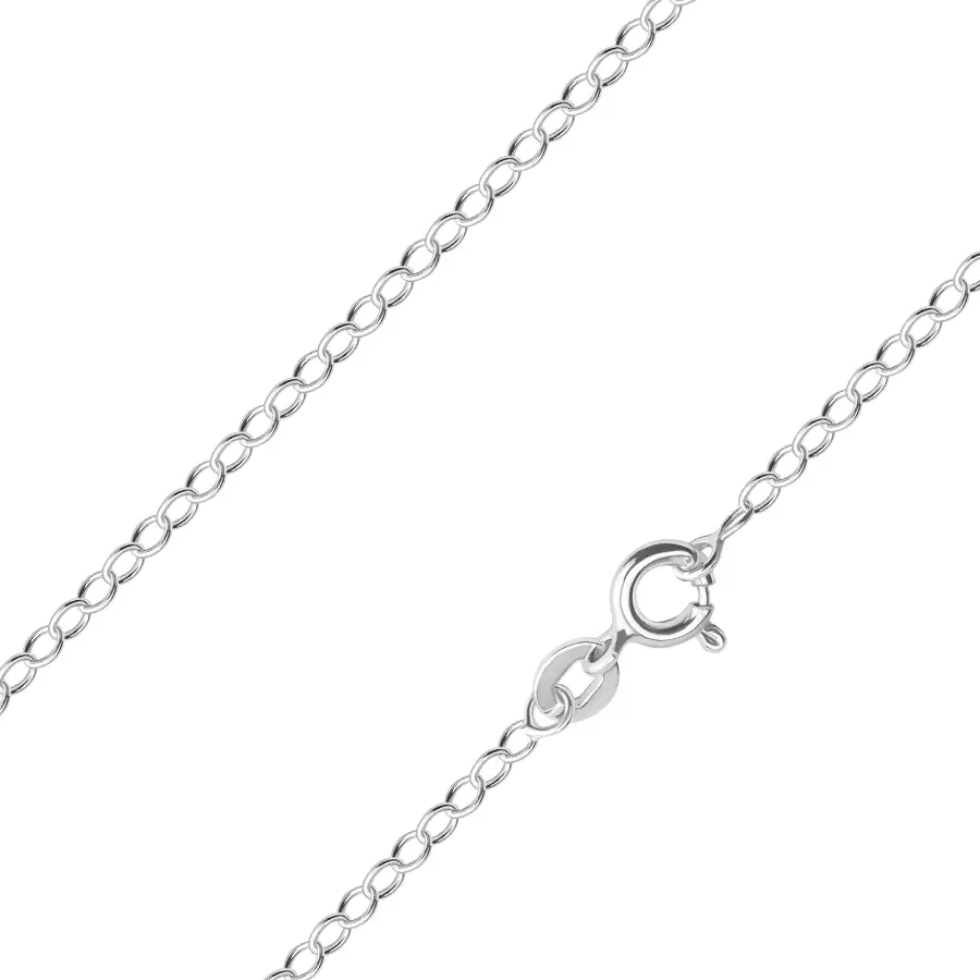 Retiazka z 925 striebra - jednoduché oválne očká, šírka 2 mm, dĺžka 450 mm