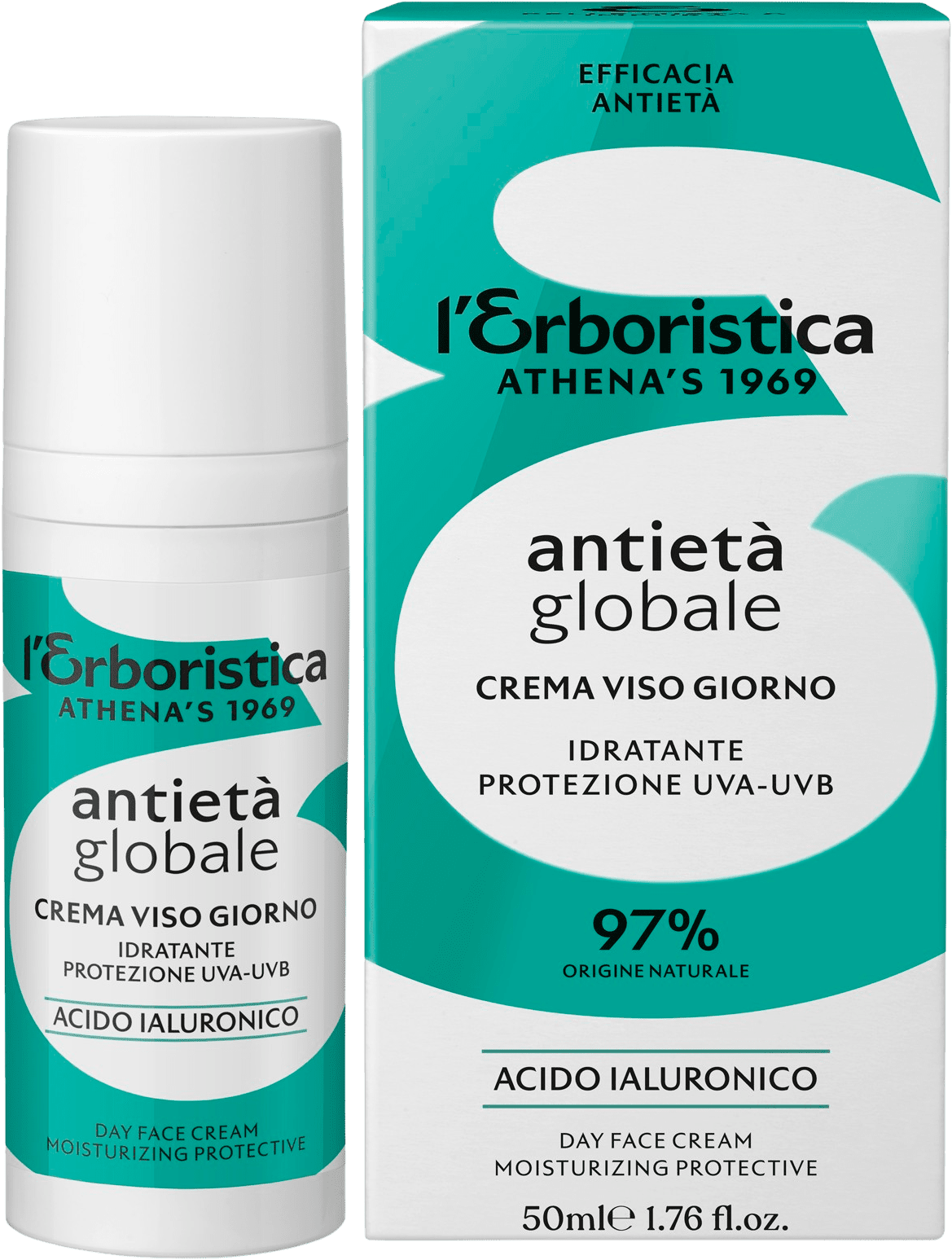 ERBORISTICA Global Anti-Age Denný pleťový krém s kyselinou hyalurónovou a UVA-UVB ochranou 50 ml