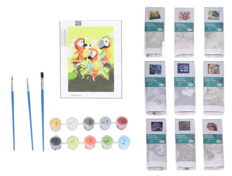 Kreatívny set maľovanie podľa čísel 20x30 cm MIX - náhodné