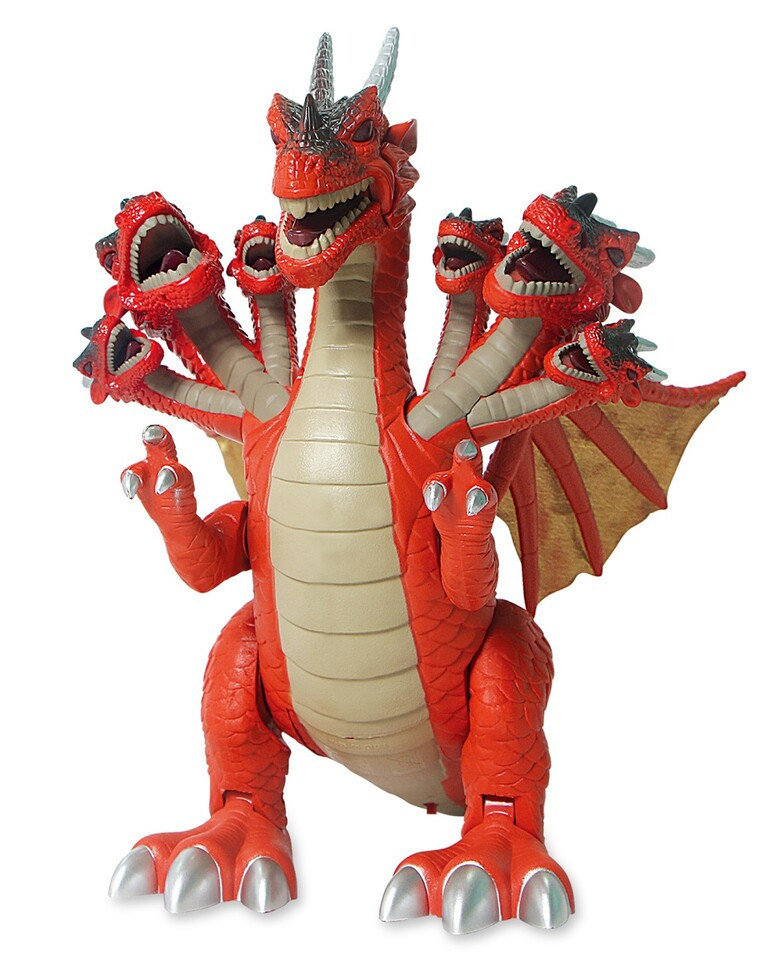 Sedemhlavý drak s efektmi 31cm