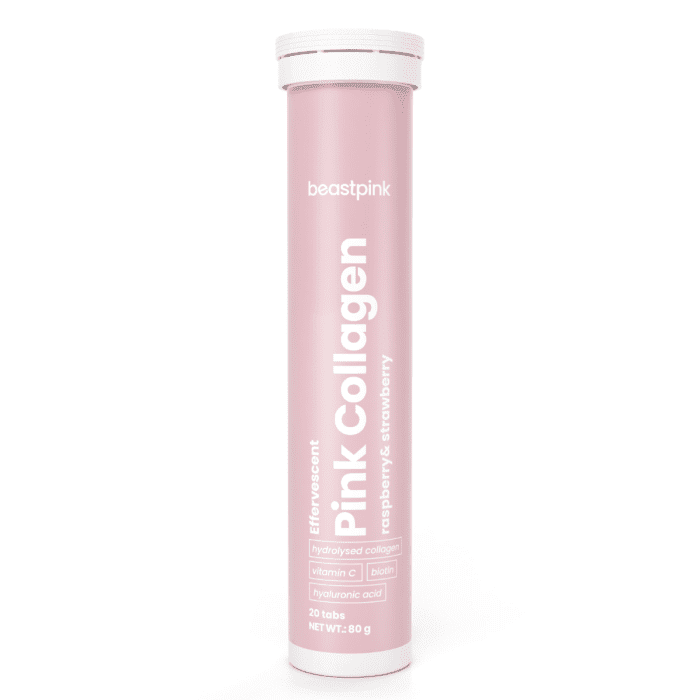 BeastPink Effervescent Pink Collagen 20 tab. jahodová malina