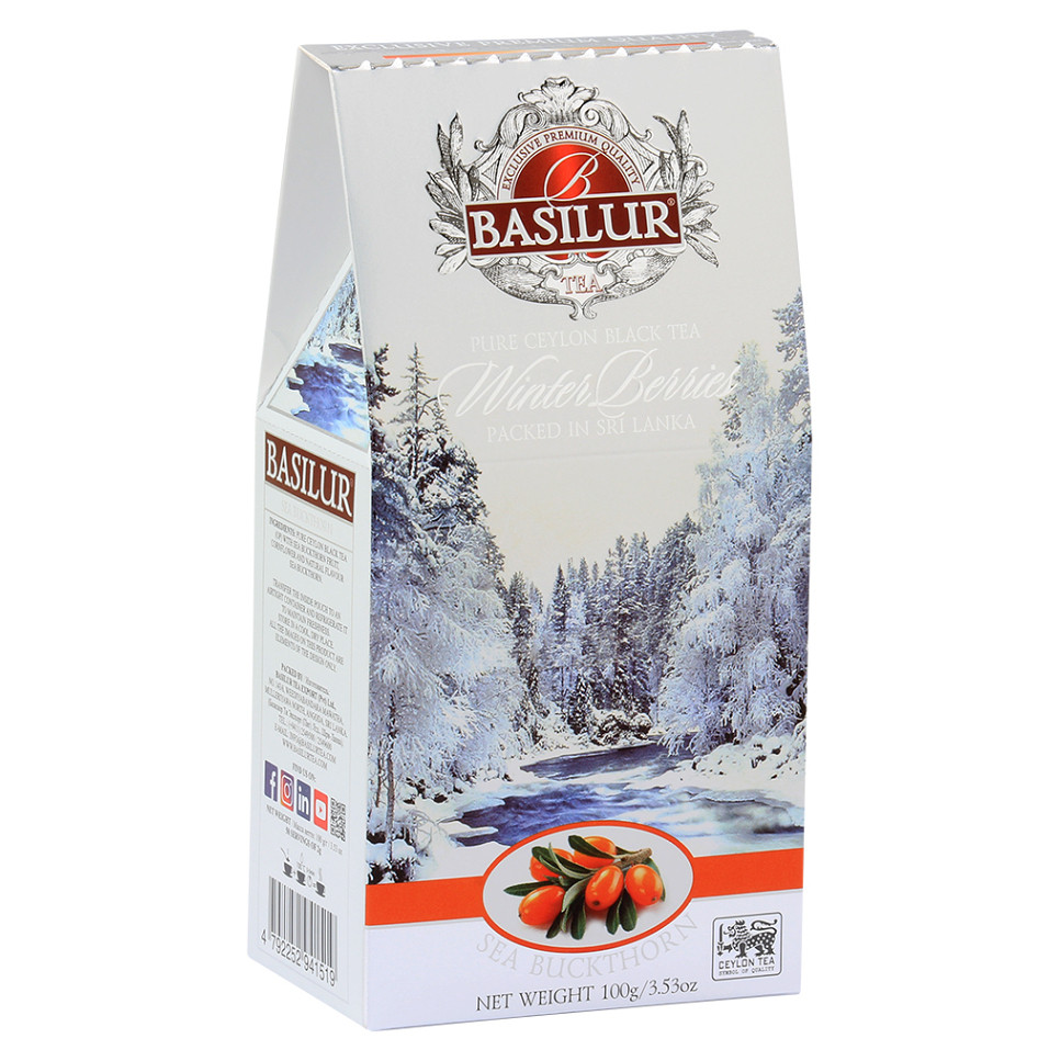 BASILUR Winter berries sea buckthorn čierny čaj 100 g