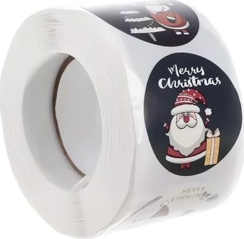 Ruhhy 22328 Vianočné nálepky okrúhle 500 ks