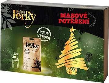 Jihočeské Jerky Darčekový vianočný balíček malý 10× 20 g