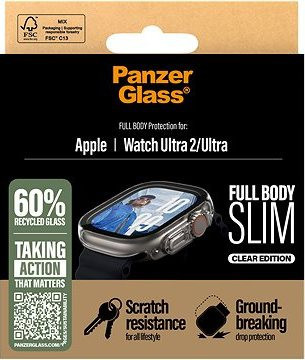 PanzerGlass Apple Watch Ultra 2/Ultra tenký čirý s ochranným sklem