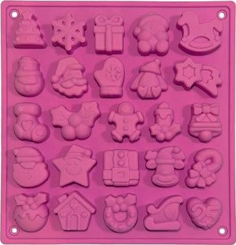 Toro Silikónová forma Vianoce 17,8 × 18,7 × 1,3 cm 25 ks ružová