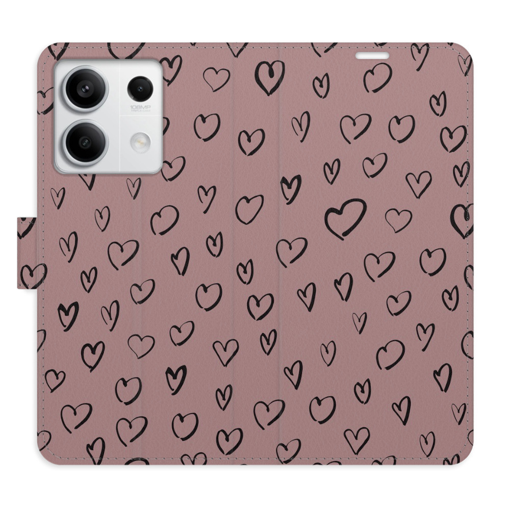 Flipové puzdro iSaprio - Heart Dark 02 - Xiaomi Redmi Note 13 5G