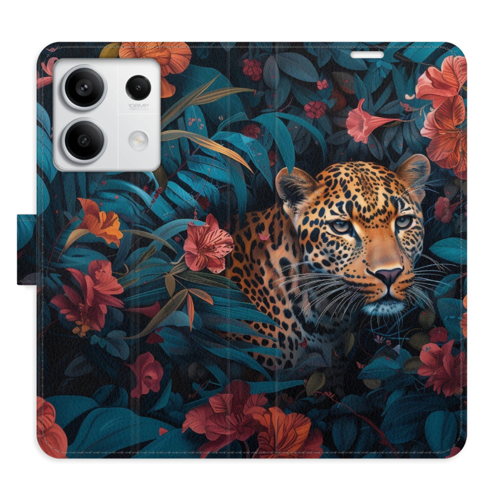 Flipové puzdro iSaprio - Flower Jaguar 02 - Xiaomi Redmi Note 13 5G