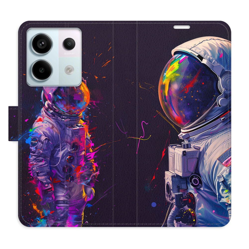 Flipové puzdro iSaprio - Neon Astronaut 02 - Xiaomi Redmi Note 13 Pro 5G / Poco X6 5G