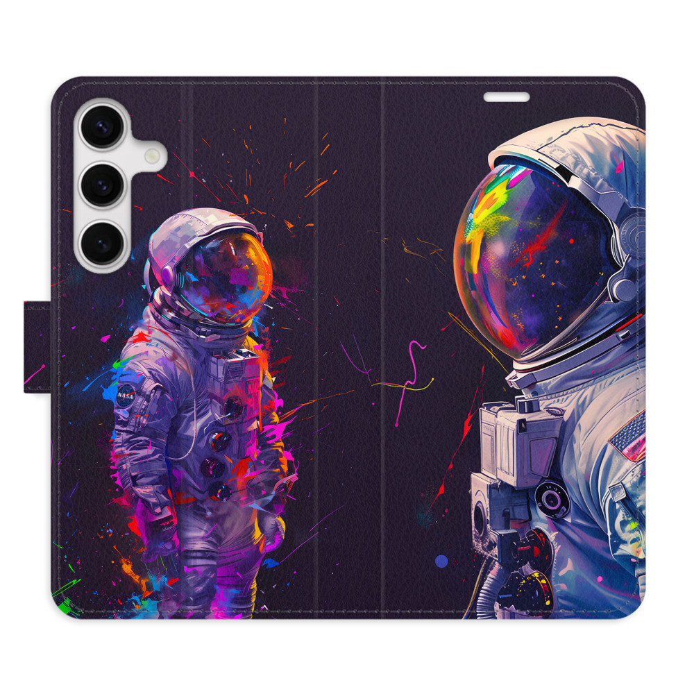 Flipové puzdro iSaprio - Neon Astronaut 02 - Samsung Galaxy S24
