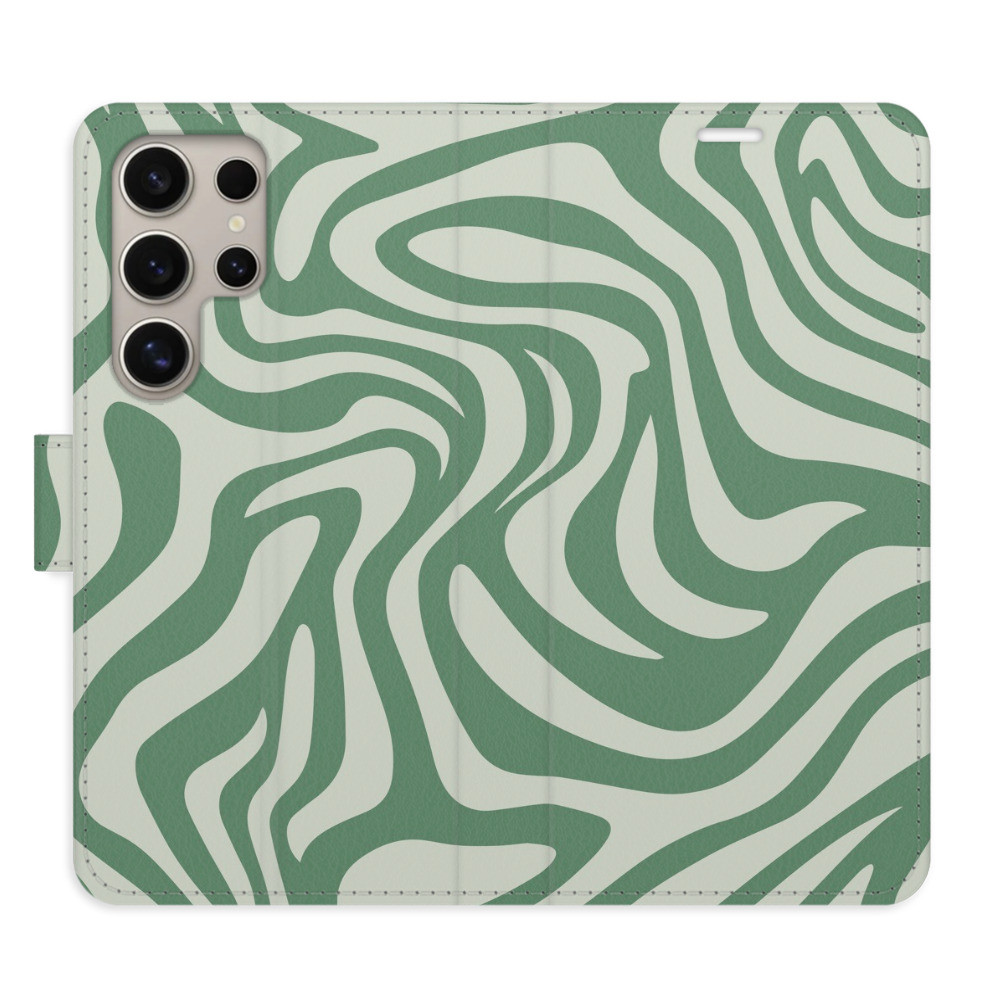 Flipové puzdro iSaprio - Zebra Green 02 - Samsung Galaxy S24 Ultra