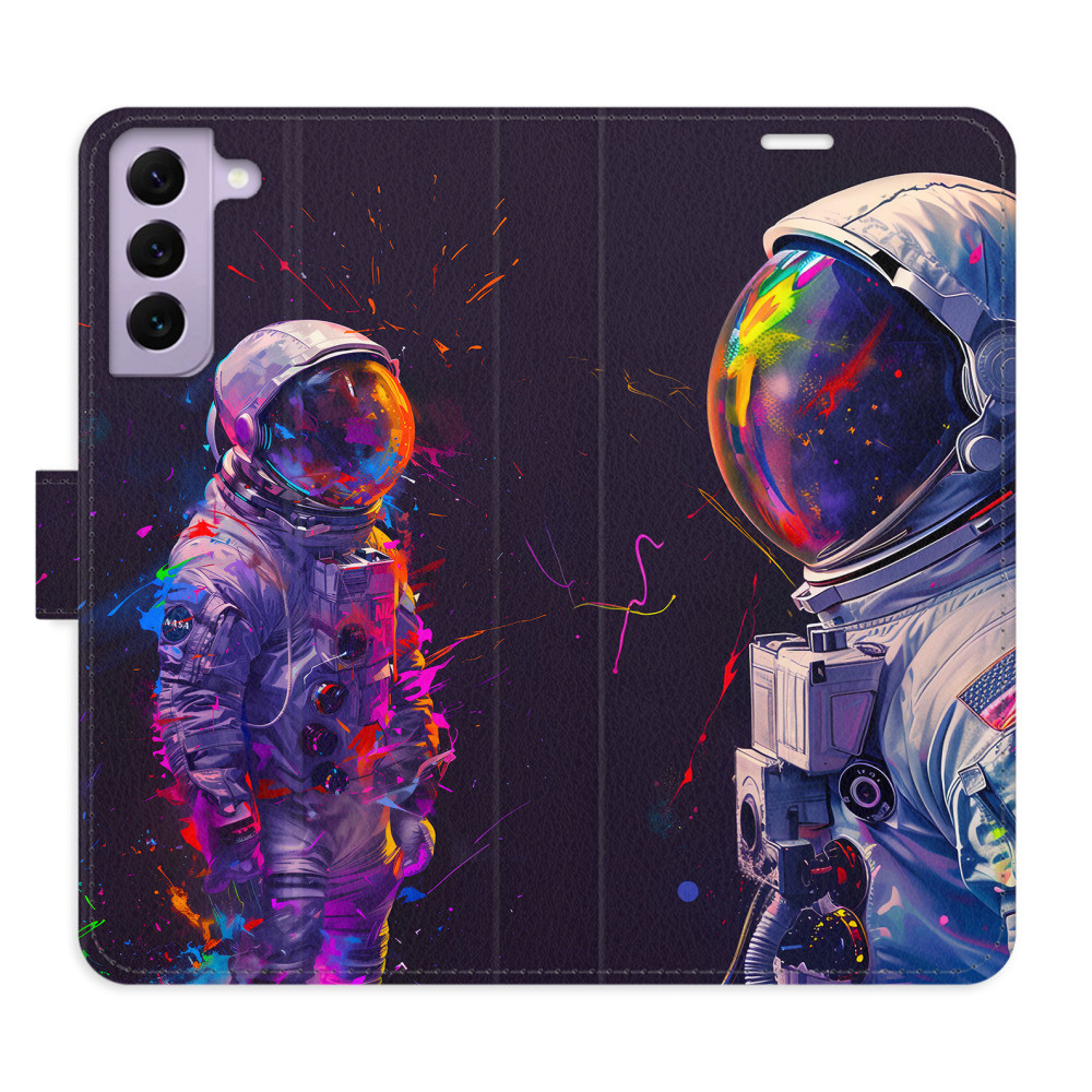 Flipové puzdro iSaprio - Neon Astronaut 02 - Samsung Galaxy S22 5G