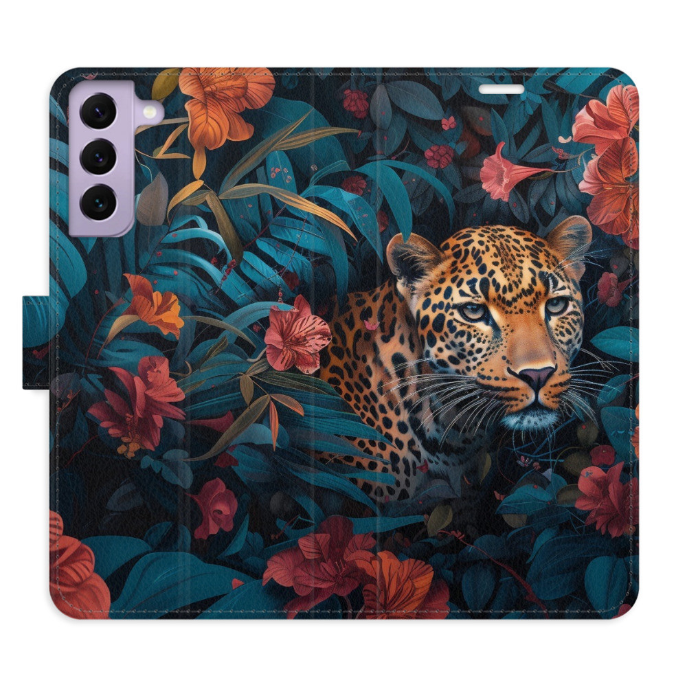 Flipové puzdro iSaprio - Flower Jaguar 02 - Samsung Galaxy S22 5G