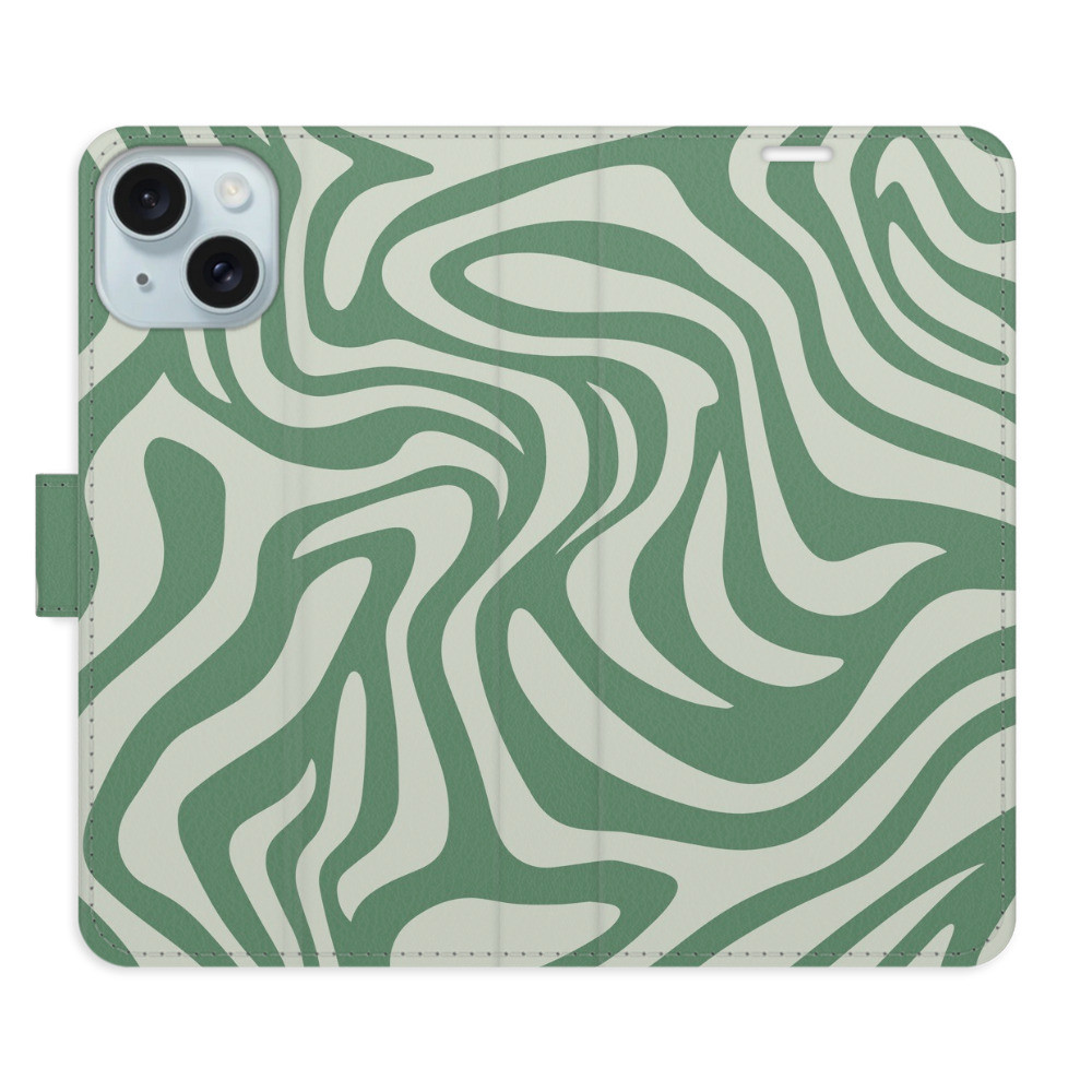 Flipové puzdro iSaprio - Zebra Green 02 - iPhone 15 Plus