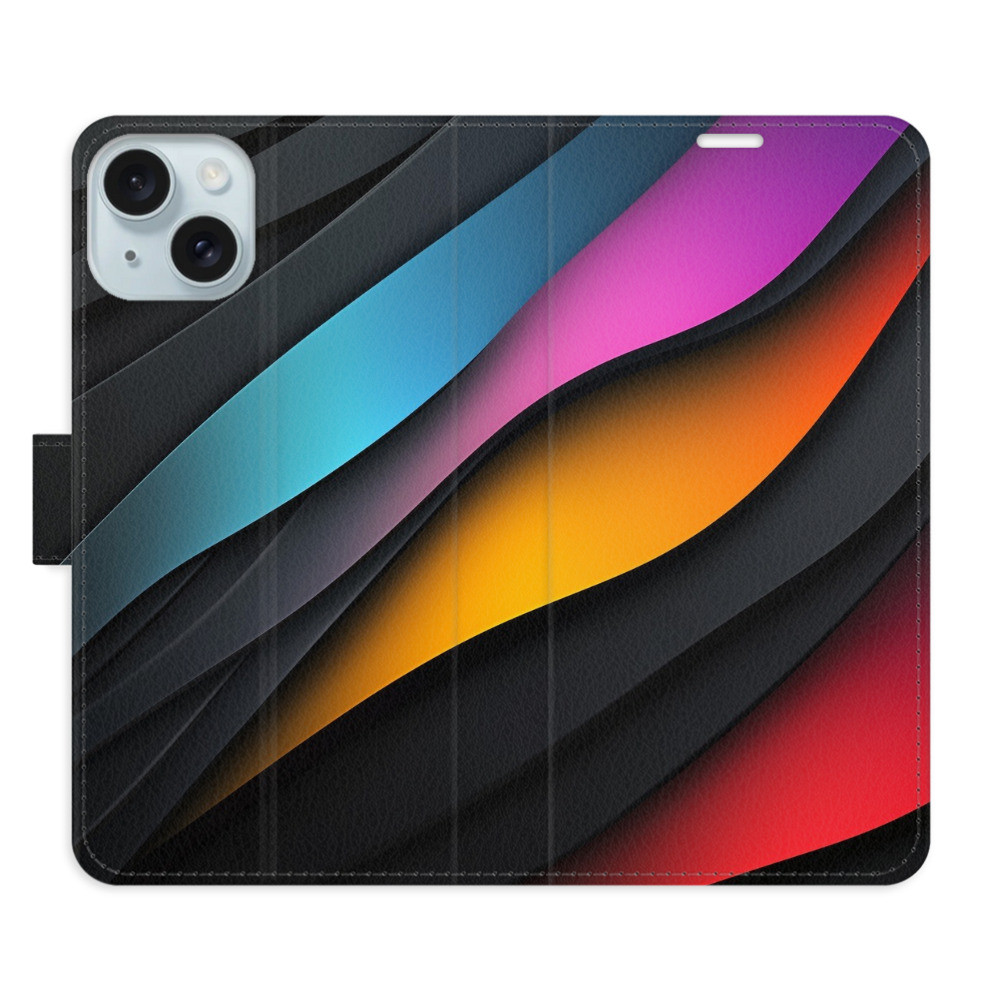 Flipové puzdro iSaprio - Color Waves - iPhone 15 Plus