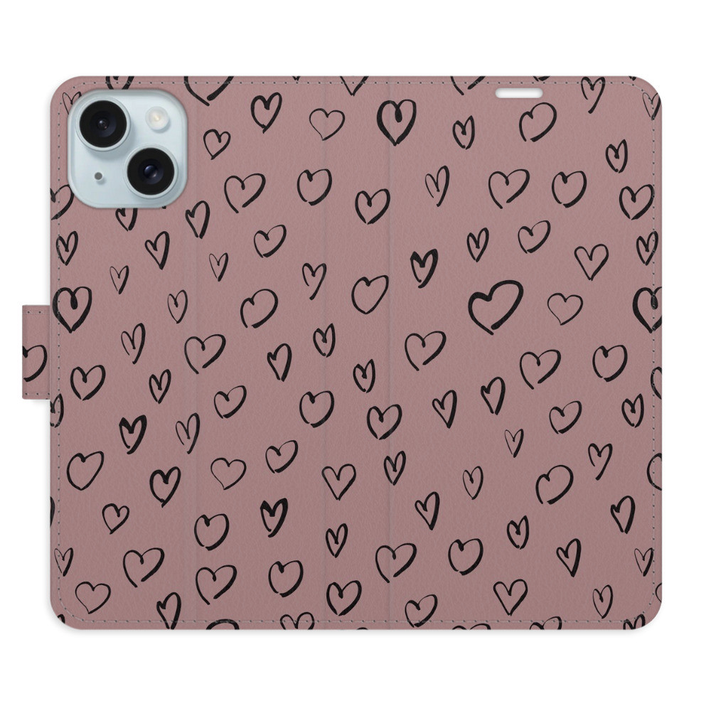 Flipové puzdro iSaprio - Heart Dark 02 - iPhone 15