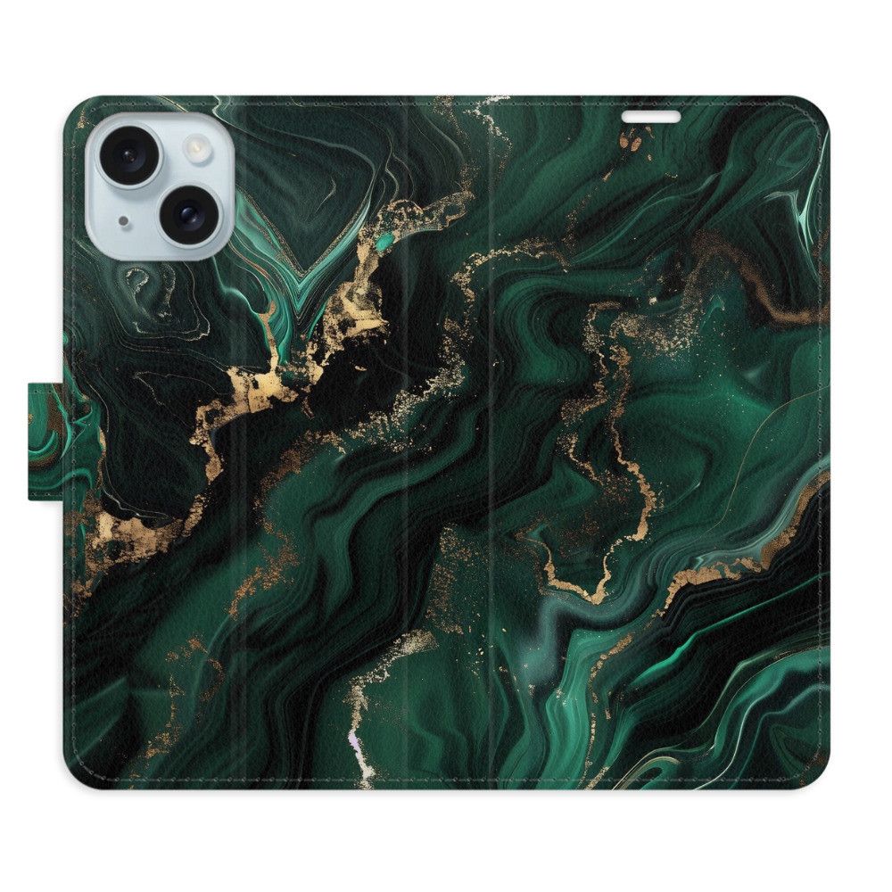 Flipové puzdro iSaprio - Emerald 02 - iPhone 15