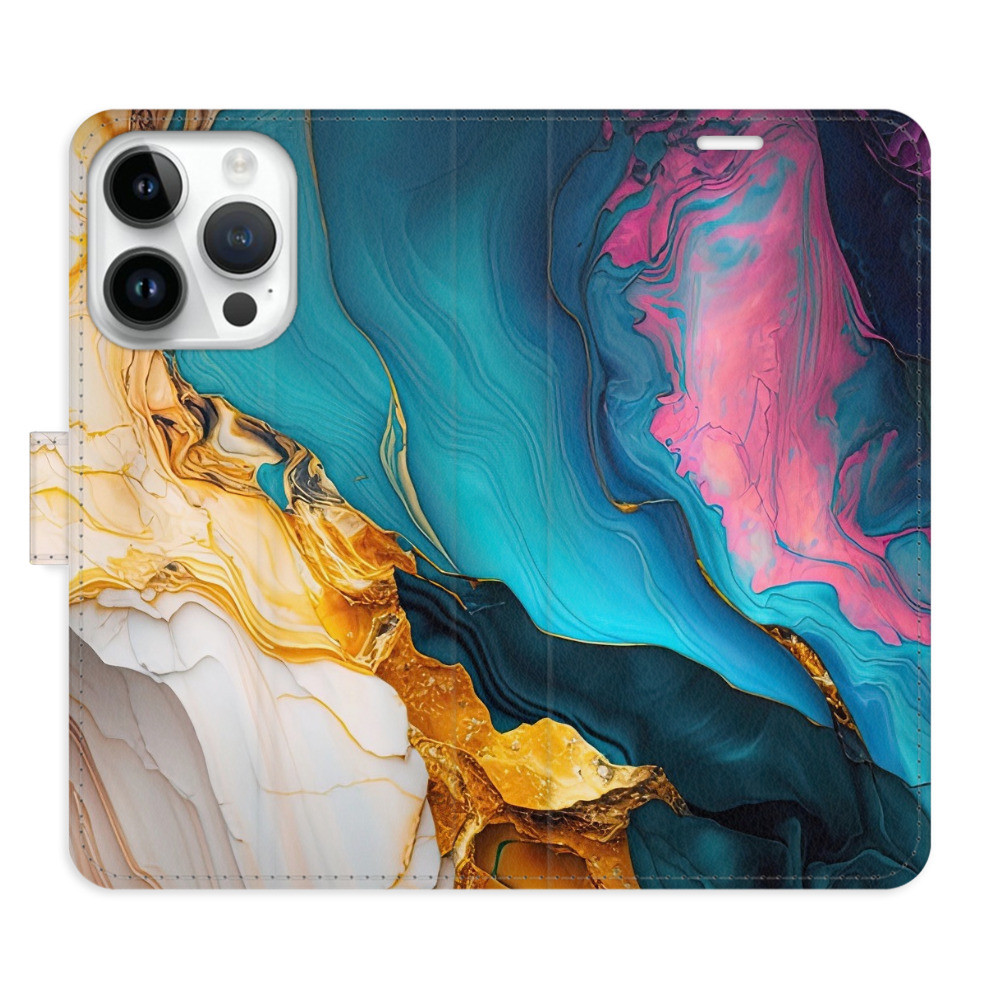 Flipové puzdro iSaprio - Colourful Marble - iPhone 15 Pro