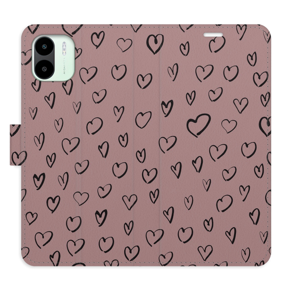 Flipové puzdro iSaprio - Heart Dark 02 - Xiaomi Redmi A1 / A2