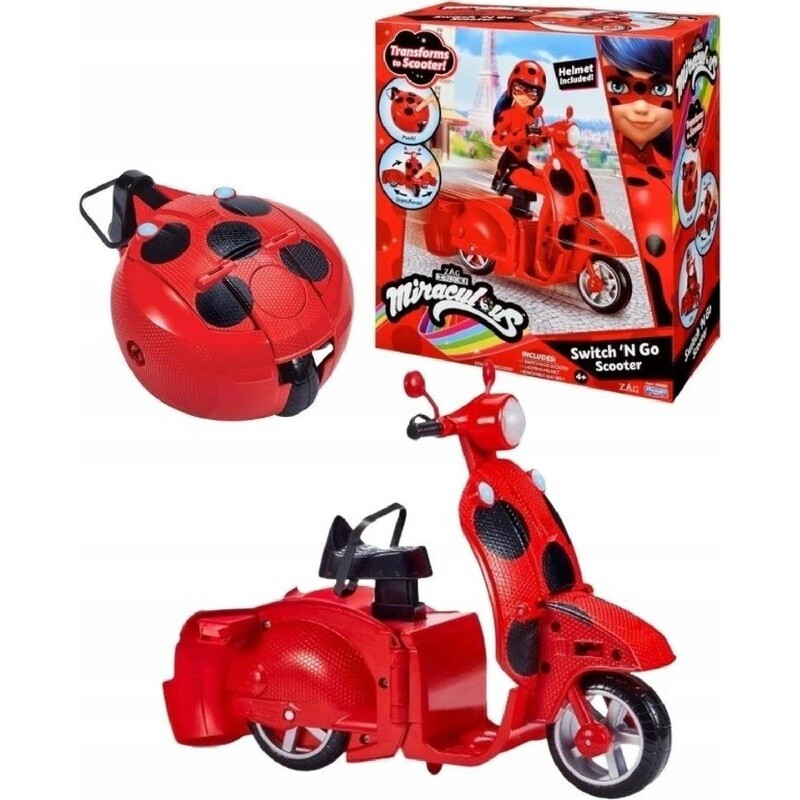 ORBICO - Miraculous Skuter + Bábika Lucky Charm (Playset)