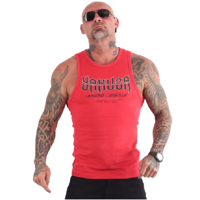 Tielko pánske Yakuza Crossed Ribbon - červené, 4XL