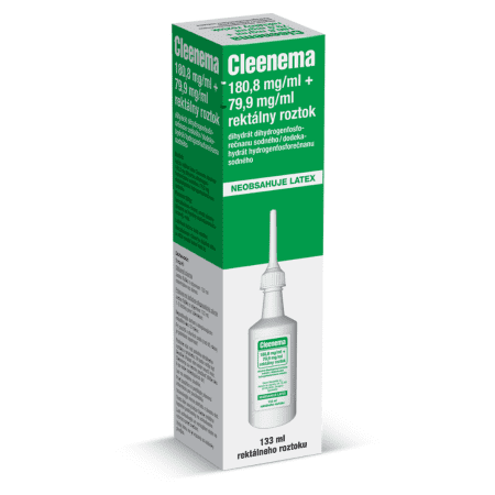 CLEENEMA 180,8 mg/ml + 79,9 mg/ml rektálny roztok 133 ml