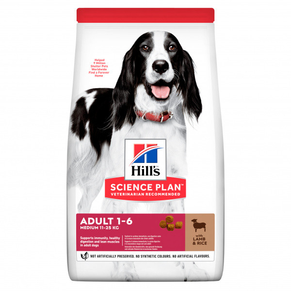 Hill's Science Plan Canine Adult Medium Lamb and Rice 14kg