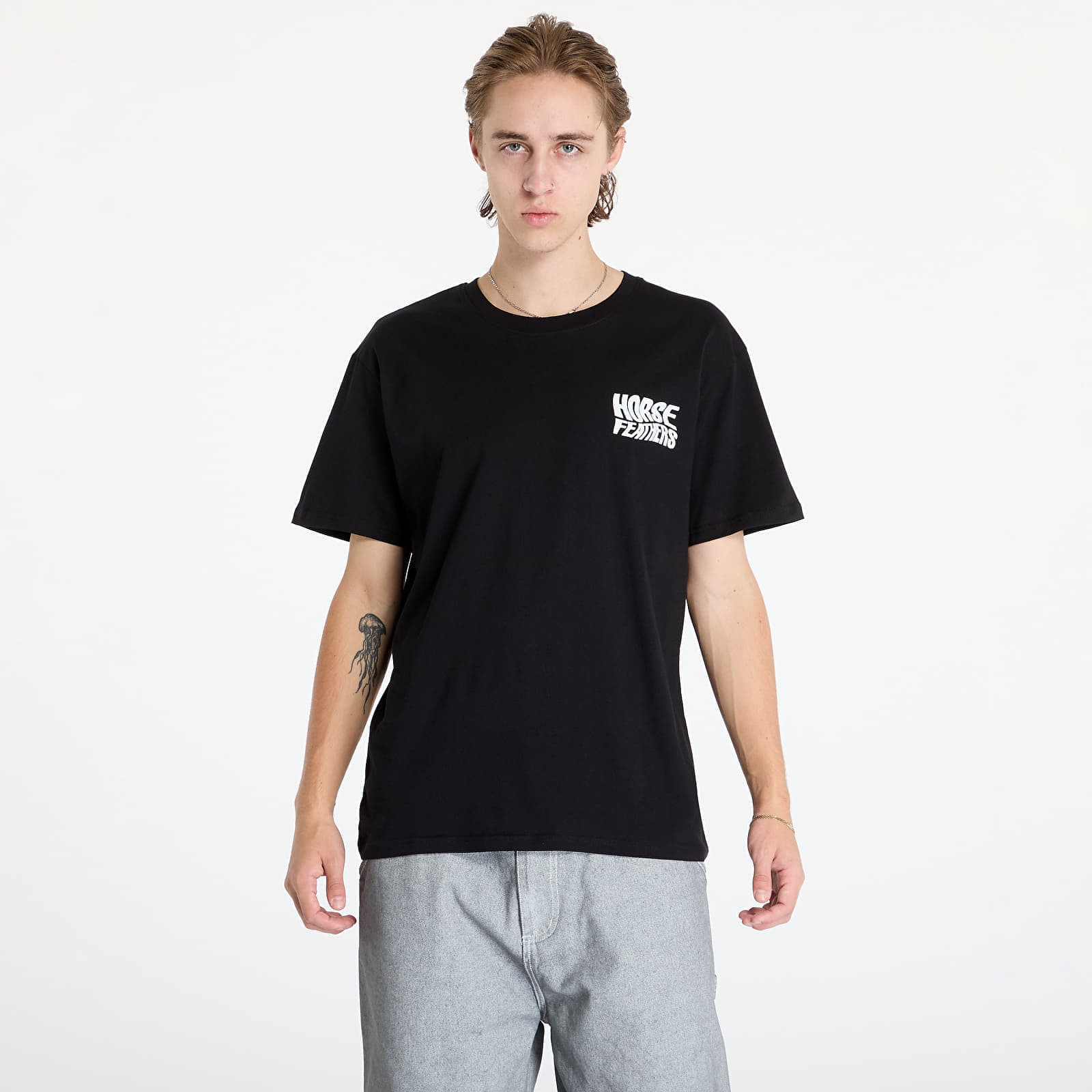 Tričko Horsefeathers Distort T-Shirt Black M