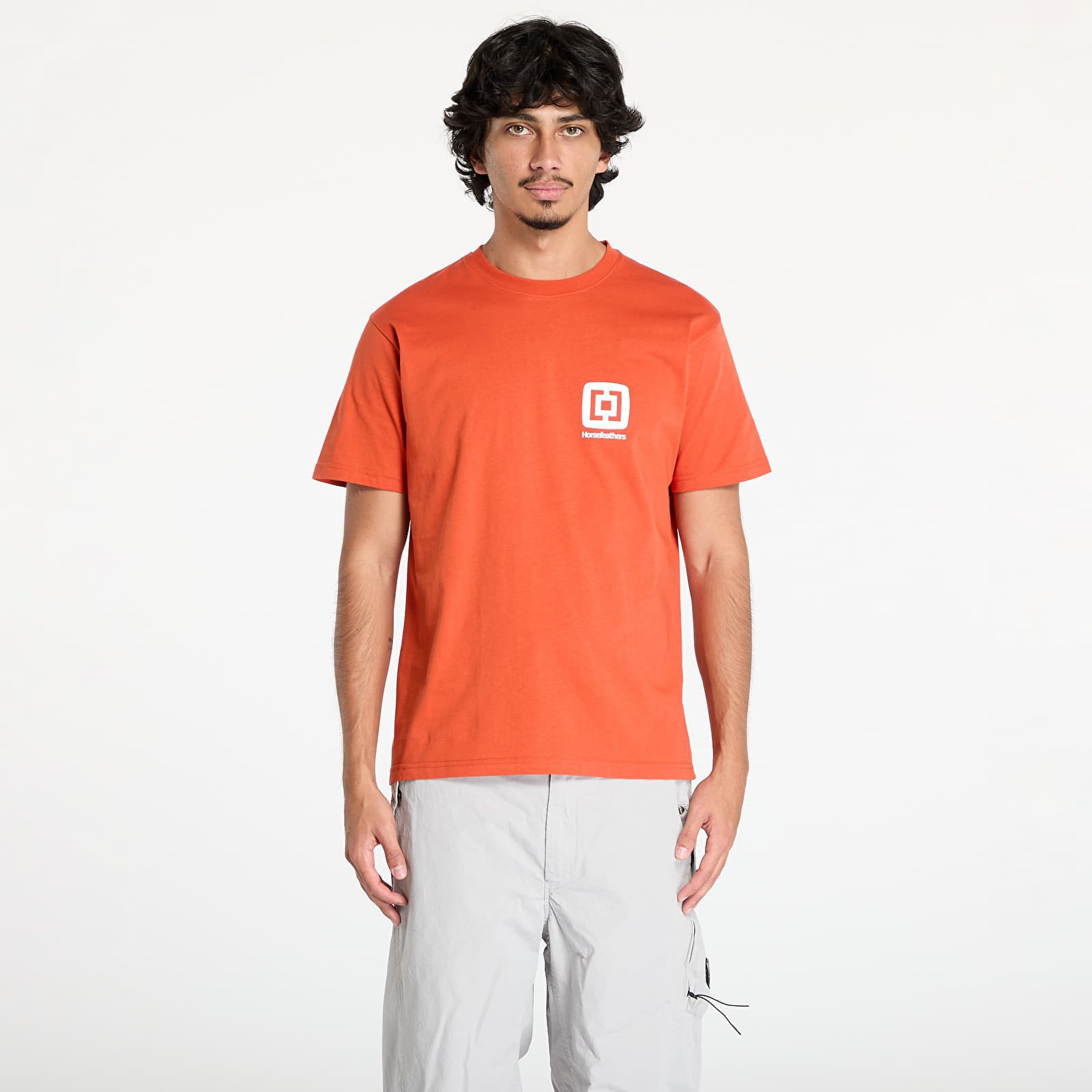 Tričko Horsefeathers Mini Logo T-Shirt Orange Rust XL