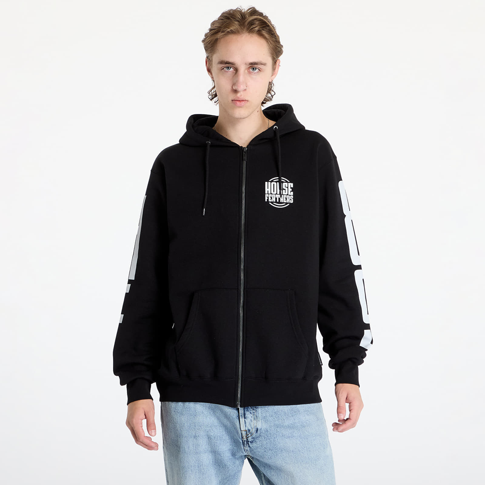 Mikina Horsefeathers Tall Typo Sweatshirt Black L