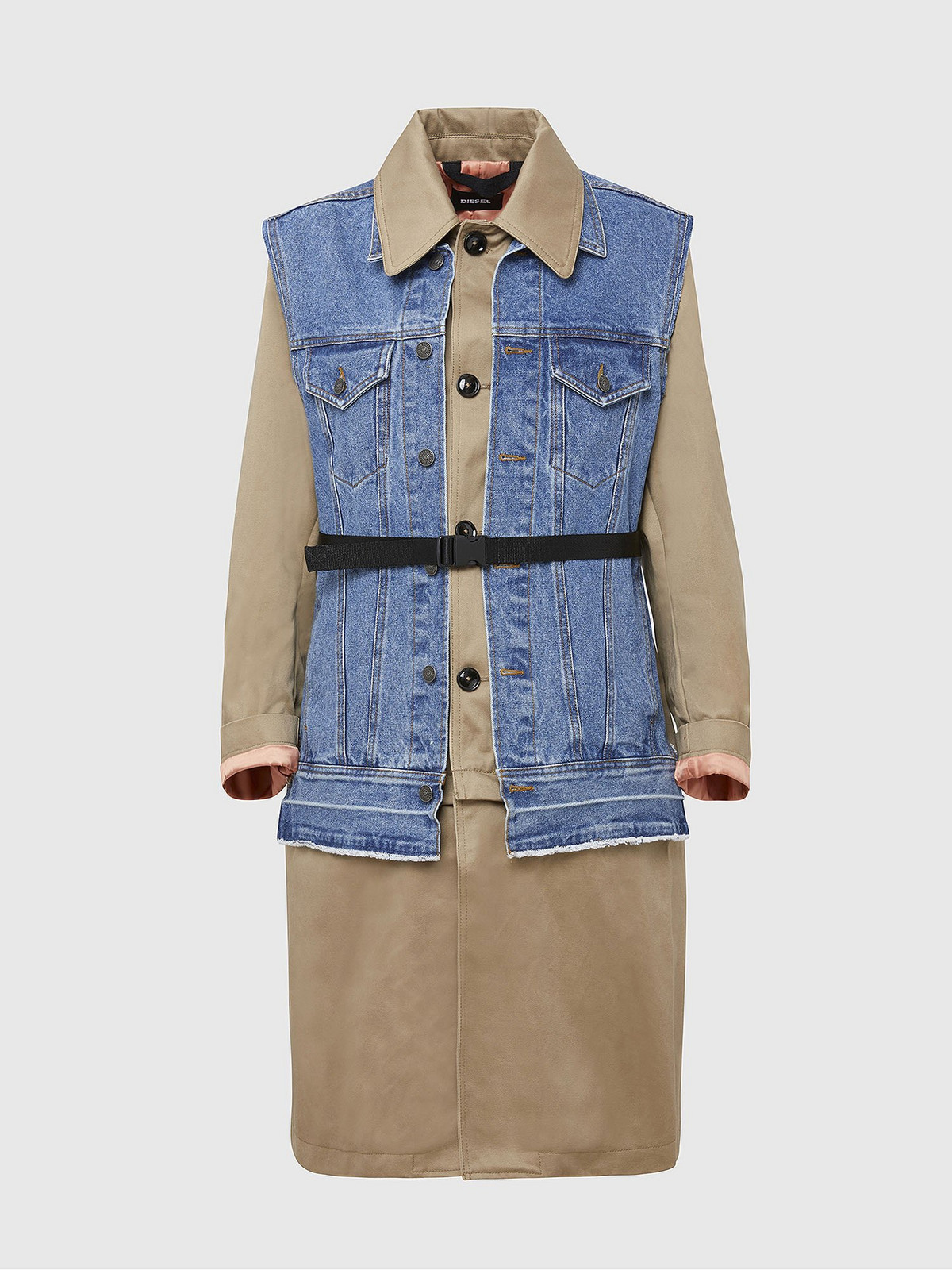 Diesel Bunda - WCHARIE JACKET hnedá