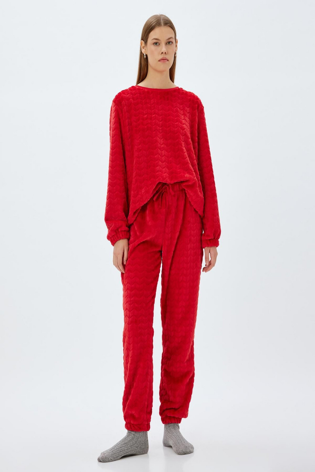 Koton Polar Pajama Bottoms with Elastic Waistband and Comfortable Pattern