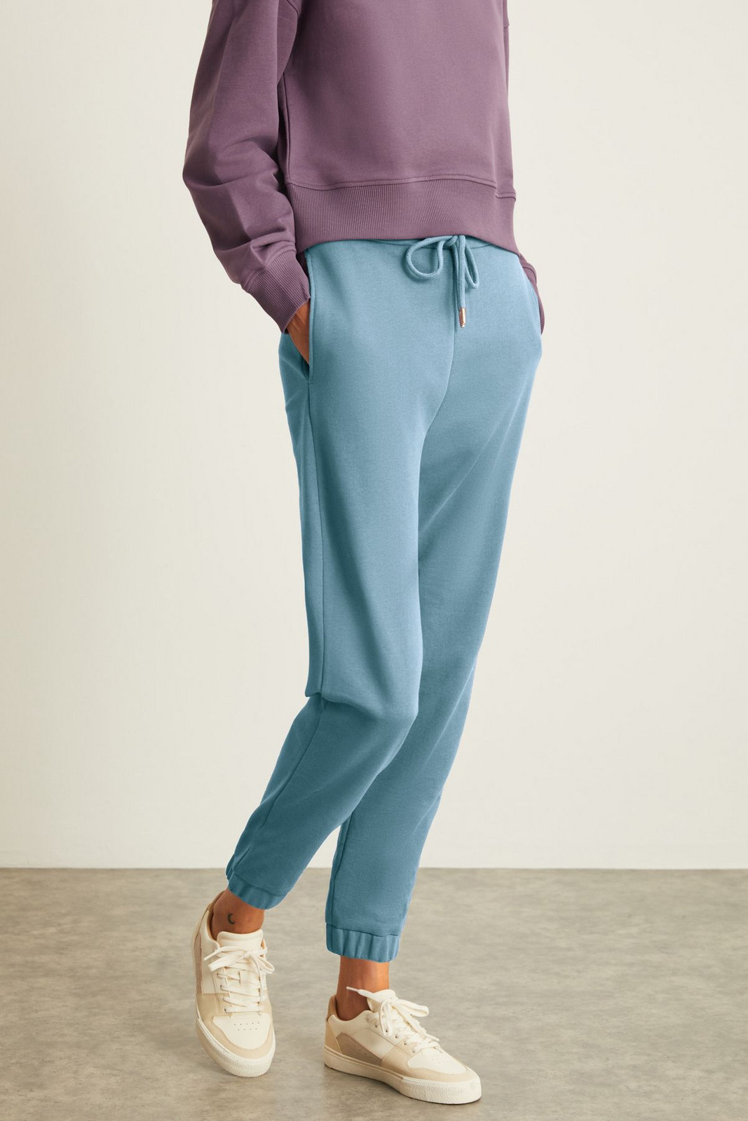 GRIMELANGE Neneh Women's 100% Cotton Blue Sweatpants