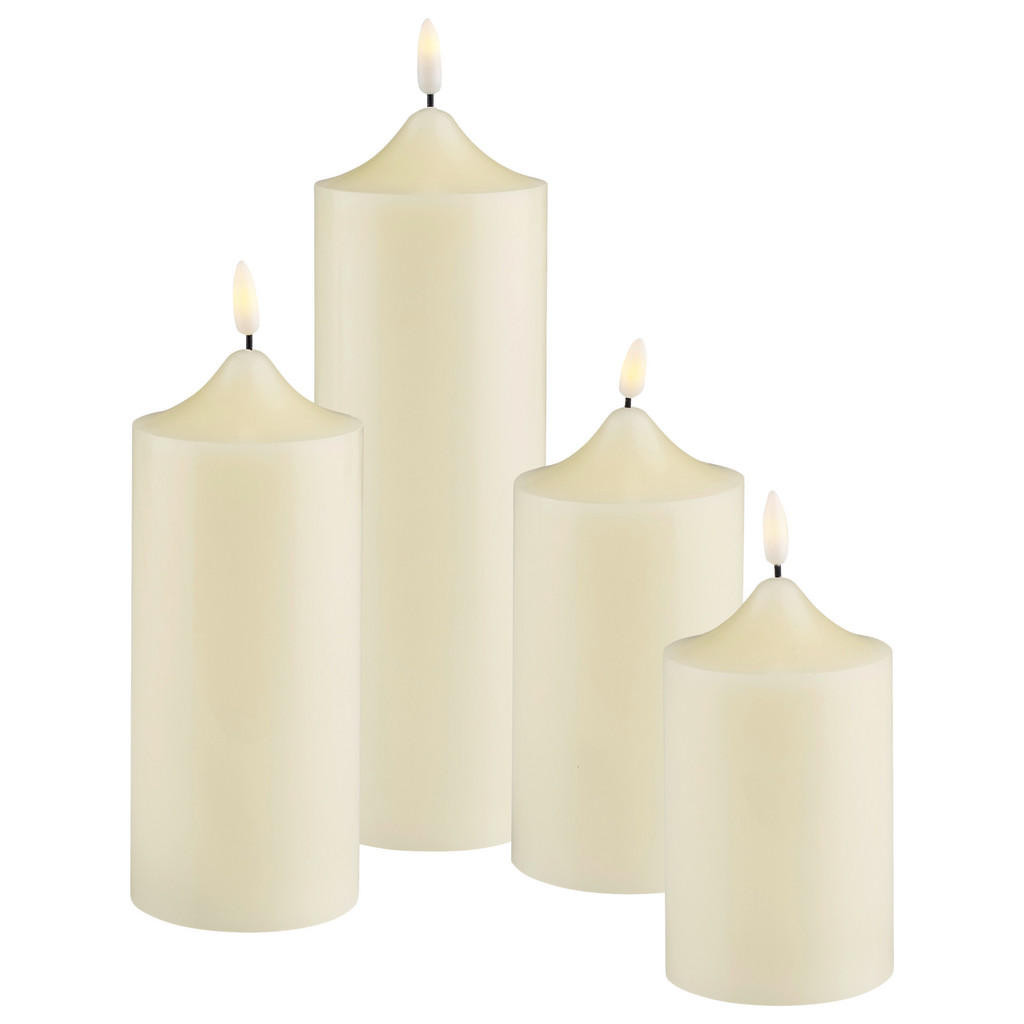 X-Mas SADA LED SVIEČOK 4-dielne prírodné materiály