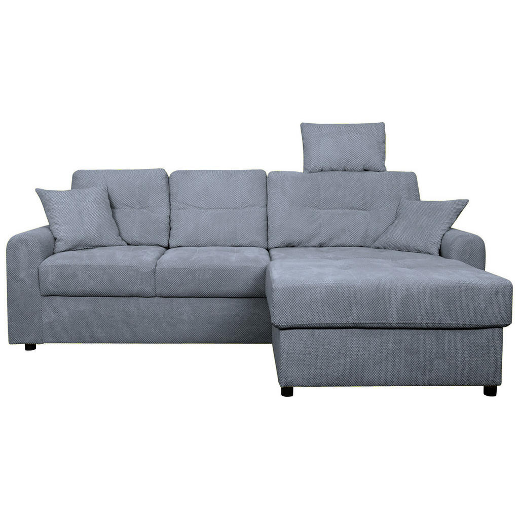 Carryhome ROHOVÁ SEDACIA SÚPRAVA, textil, modrosivá