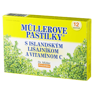 DR.MULLER müllerove pastilky s island. lišajníkom a vitamin C 12 ks