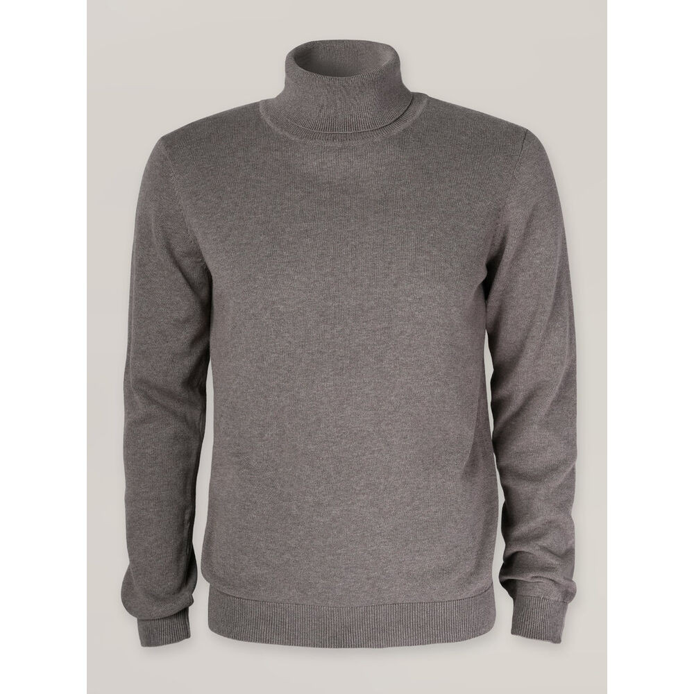 Pánsky bavlnený rolák šedo-hnedej farby 17623