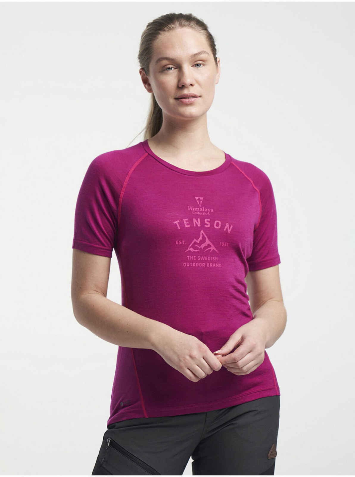 Dámske Vlnené Tričko Tenson Himalaya Wool Tee W Fialové