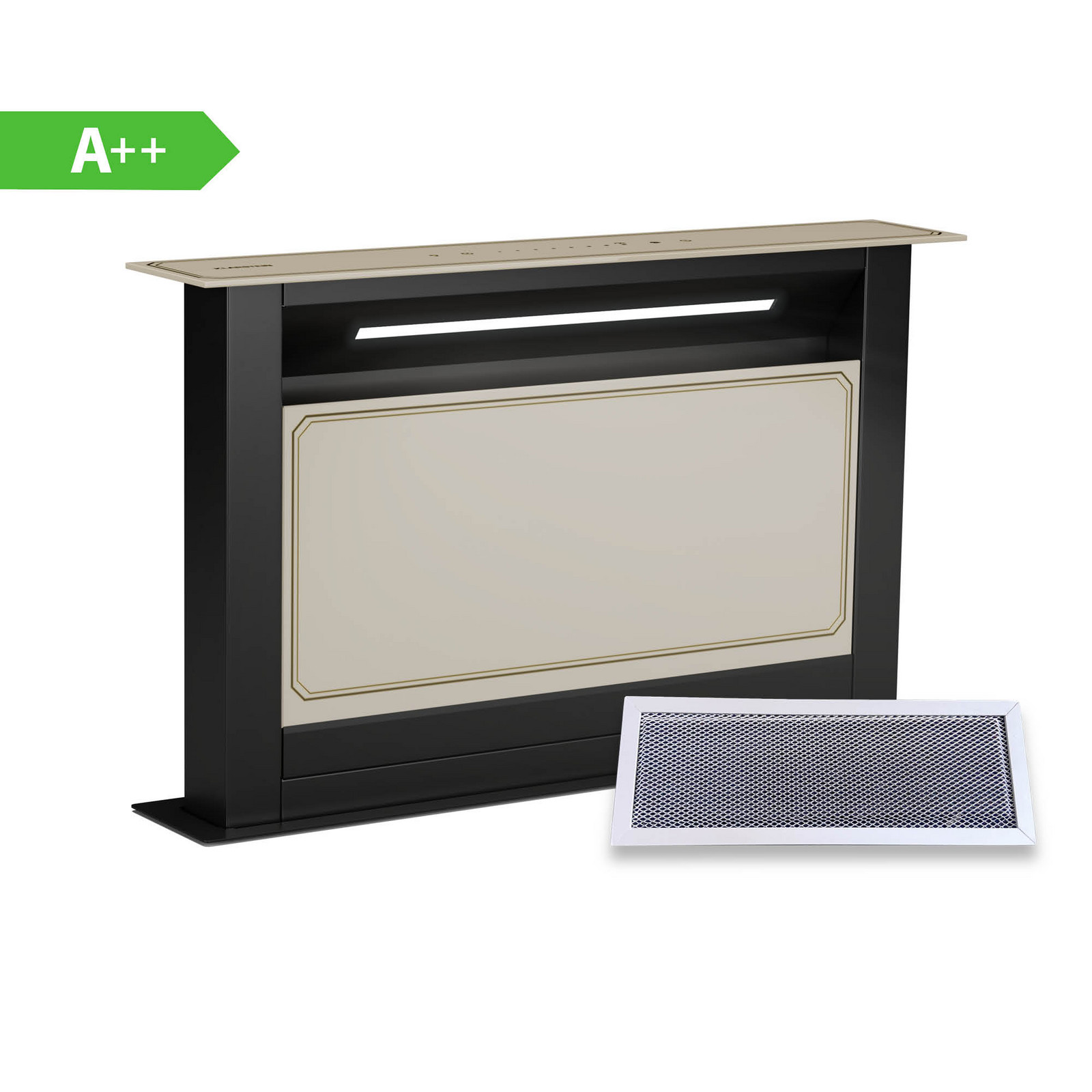 Klarstein Victoria Downdraft digestor | 60 cm | A | 8 úrovní + boost | až do 713,8 m3/h | 120 W