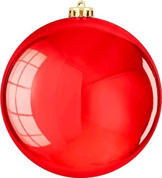 LAALU Ozdoba okrúhla červená lesklá 15 cm