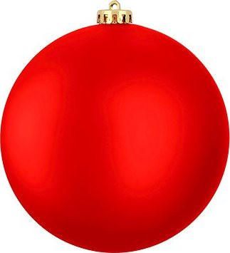 LAALU Ozdoba okrúhla červená matná 15 cm