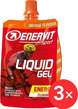 Enervit Liquid Gel 3× 60 ml, pomaranč