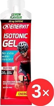 Enervit Isotonic Gel s kofeínom 3× 60 ml, citrón