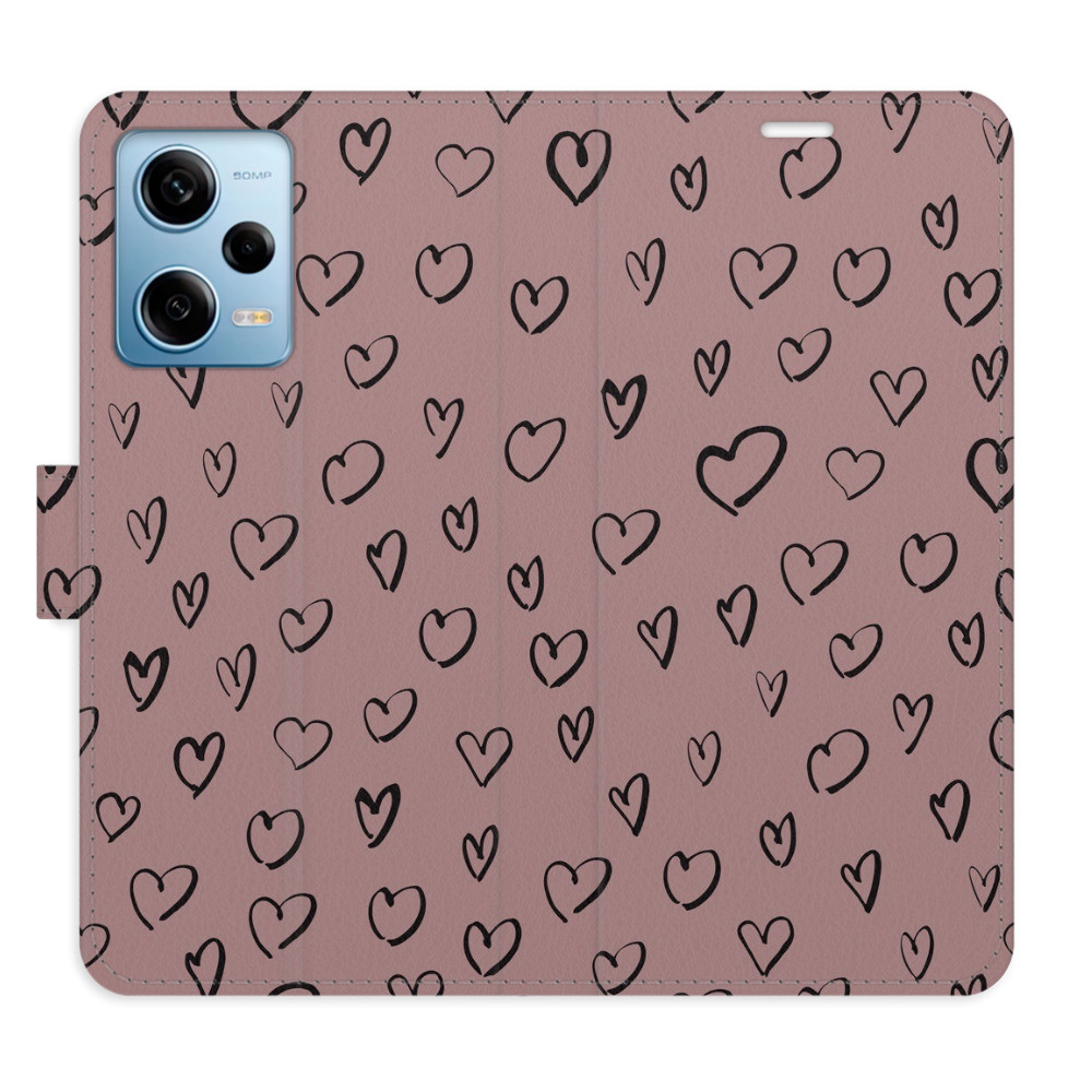 Flipové puzdro iSaprio - Heart Dark 02 - Xiaomi Redmi Note 12 Pro 5G / Poco X5 Pro 5G